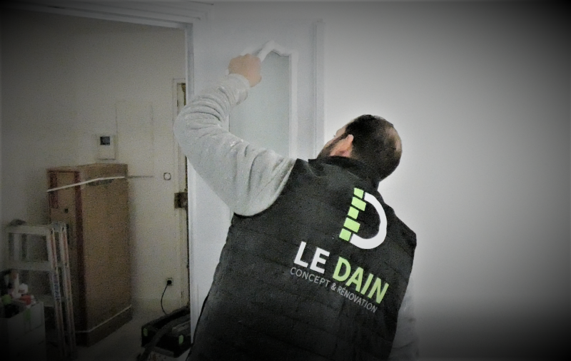 Peinture velour blanc dans un appartement au Pays de Gex