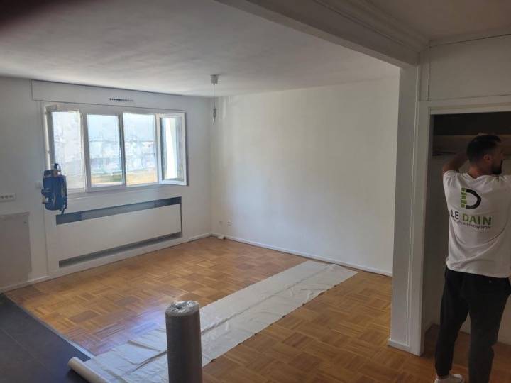 Avant/Après d'un salon dans un appartement à Lyon 6