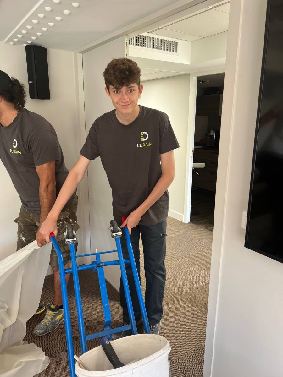 Paul sur le chantier