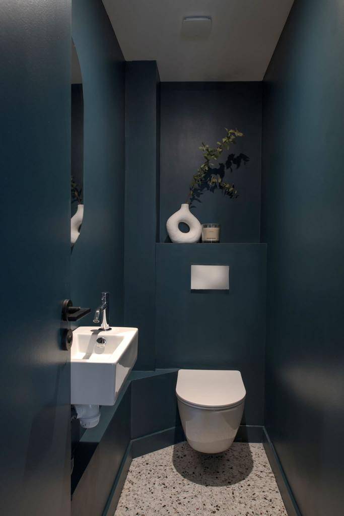 Avant/Après pose de WC suspendu, peinture à Ecully près de Lyon