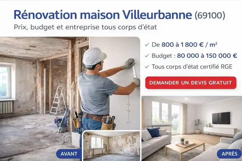 Rénovation maison à Villeurbanne